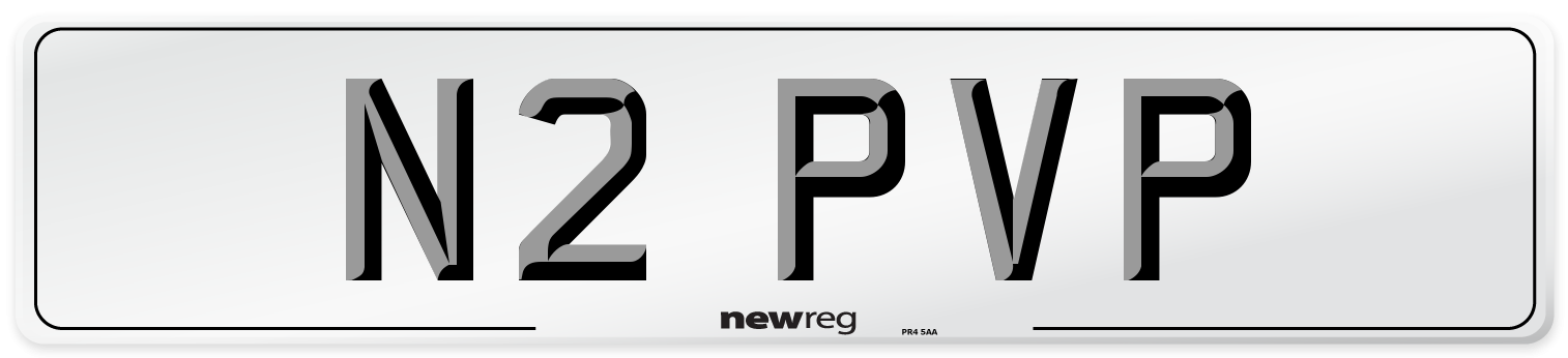 N2 PVP Number Plate from New Reg